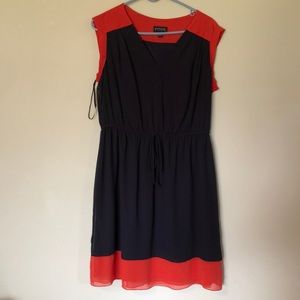 Navy & Orange dress
